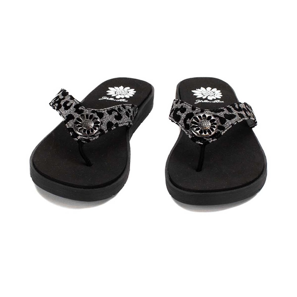 Yellow box FELCIA pewter sandals medium width - Picture 3 of 5